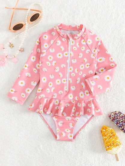 Traje de Baño Rosado Estampado Floral