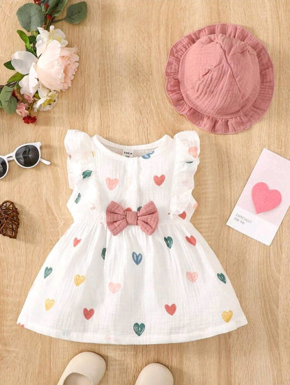 Vestido Estampado de Corazon