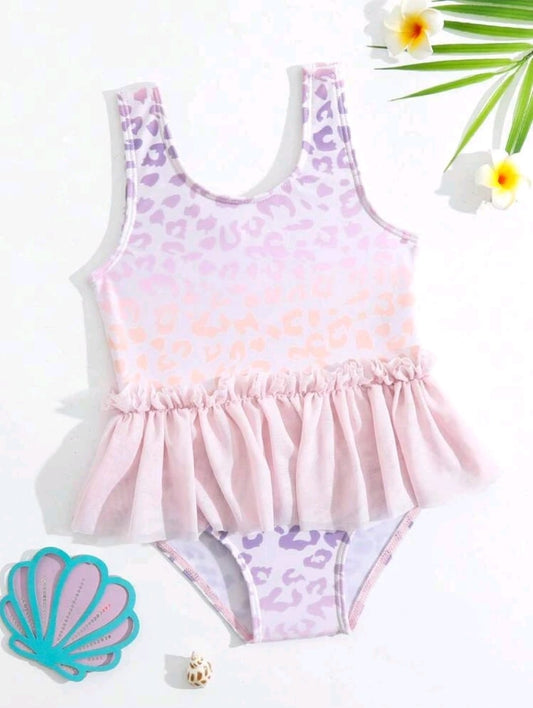 Traje de baño Animal Print Morado