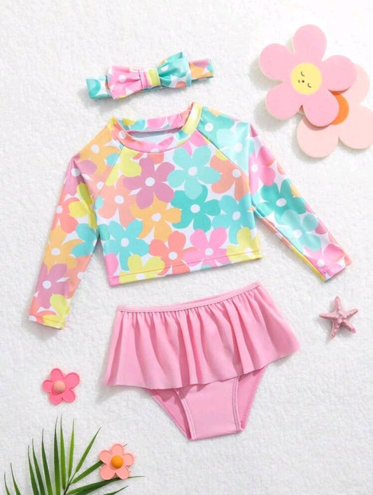 Traje de baño 3 Piezas Colorido!