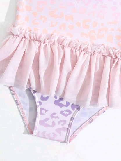 Traje de baño Animal Print Morado